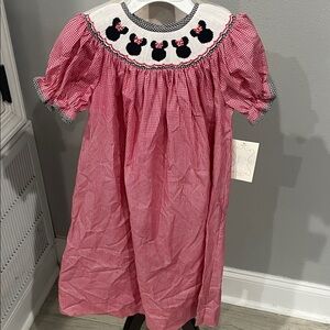 Pink Smocked Kids Dress